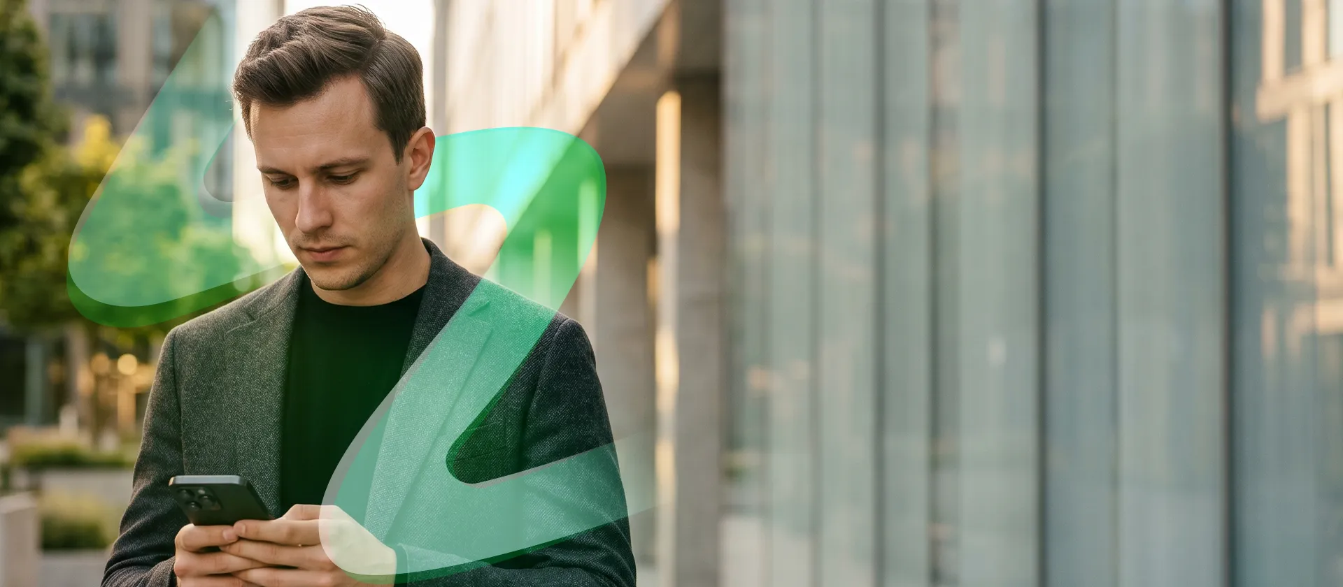 Investor sledující investice v mobilní aplikaci
